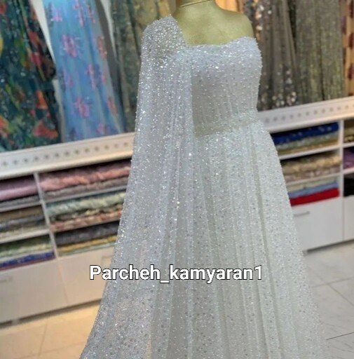 پارچه تور جسمیکو سفید رویایی