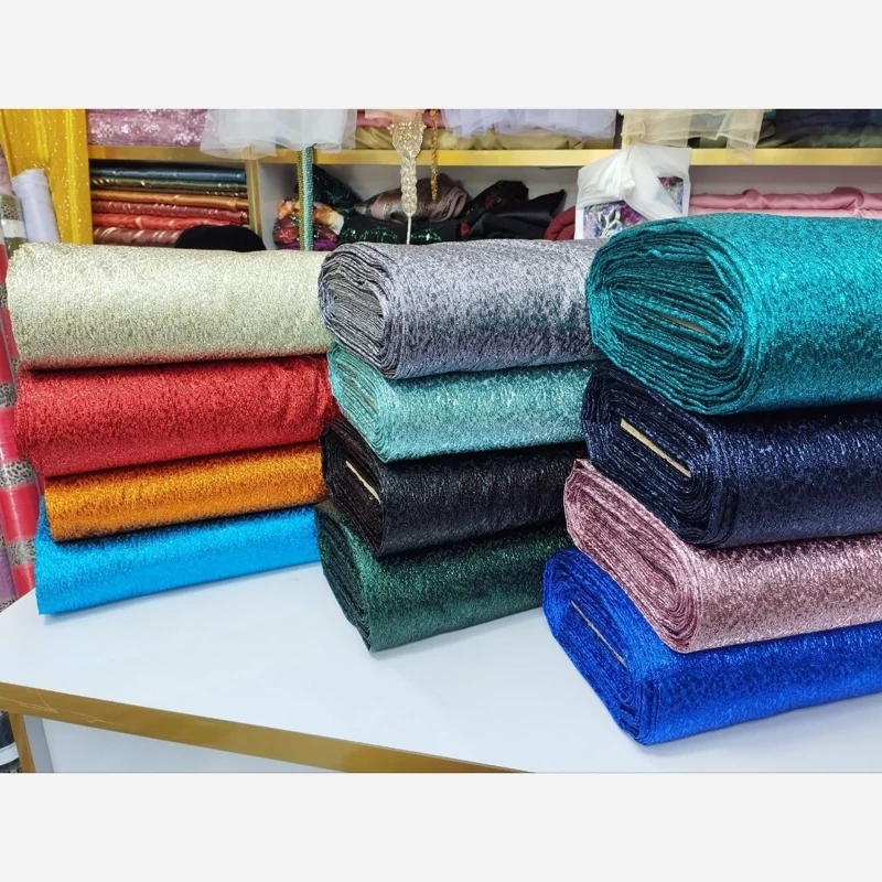 پارچه حصیری درجه یک با رنگ بندی فوق العاده رسید  مناسب دوخت انواع لباس های مجلسی شیک سنتی و محلی خاص  جنس اصلی و باک