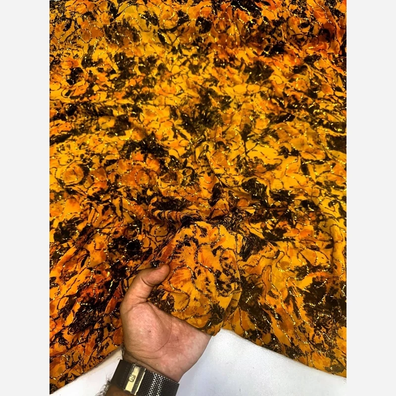 پارچه حریر پولک طرح ملیله  ترکیبی  ظرافت و درخشش جنس  حریر پولک با طرح ملیله  ترکیب لوکس حریر و پولک های در